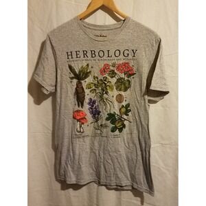 Harry Potter Unisex Herbology Graphic‎ T-Shirt  (Size: Medium 38-40) Grey